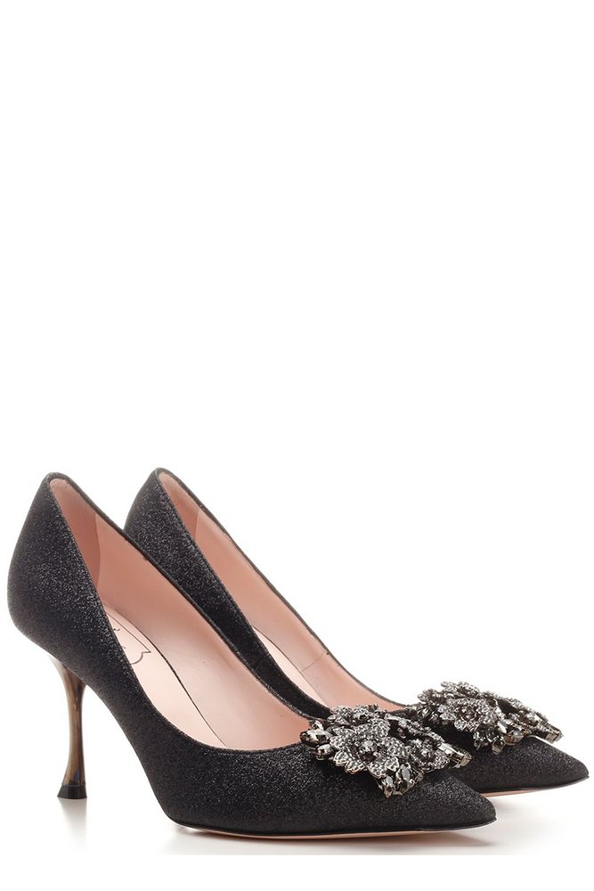 Roger Vivier RV Bouquet Strass Buckle Pumps