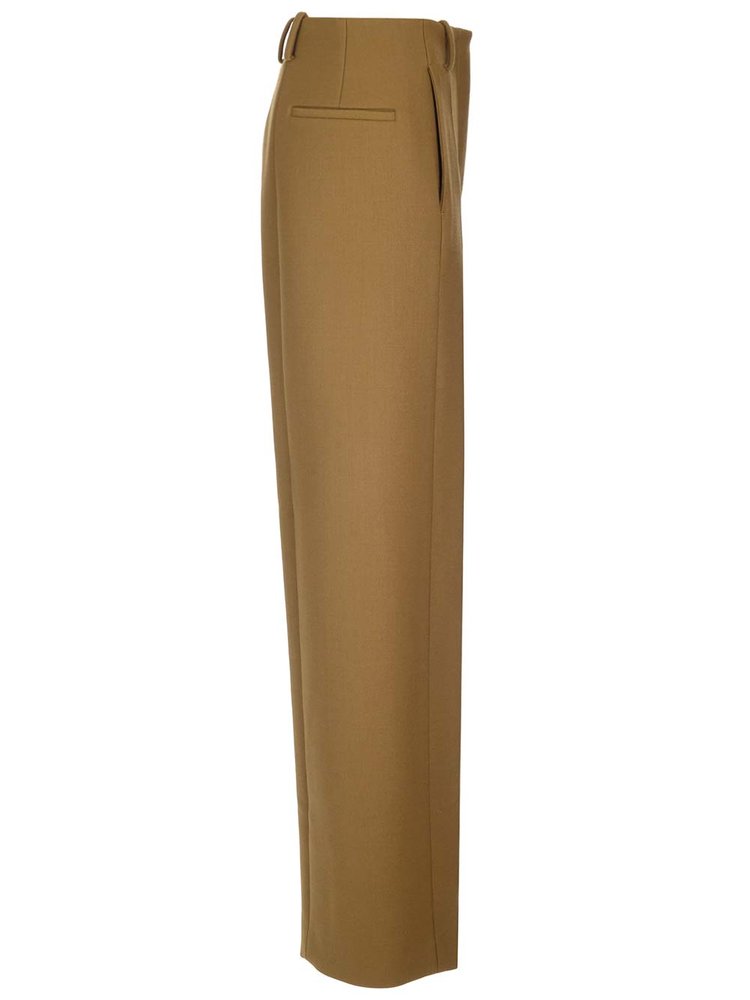 Tory Burch Pleated Front Straight-Leg Trousers