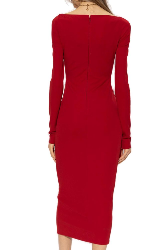 Versace Cut-Out Long Sleeved Dress