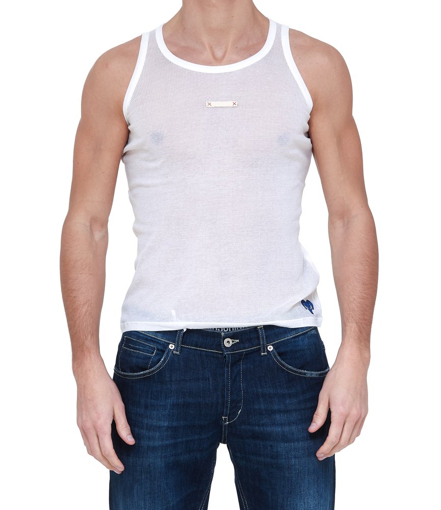 Maison Margiela Logo Patch Crewneck Tank Top