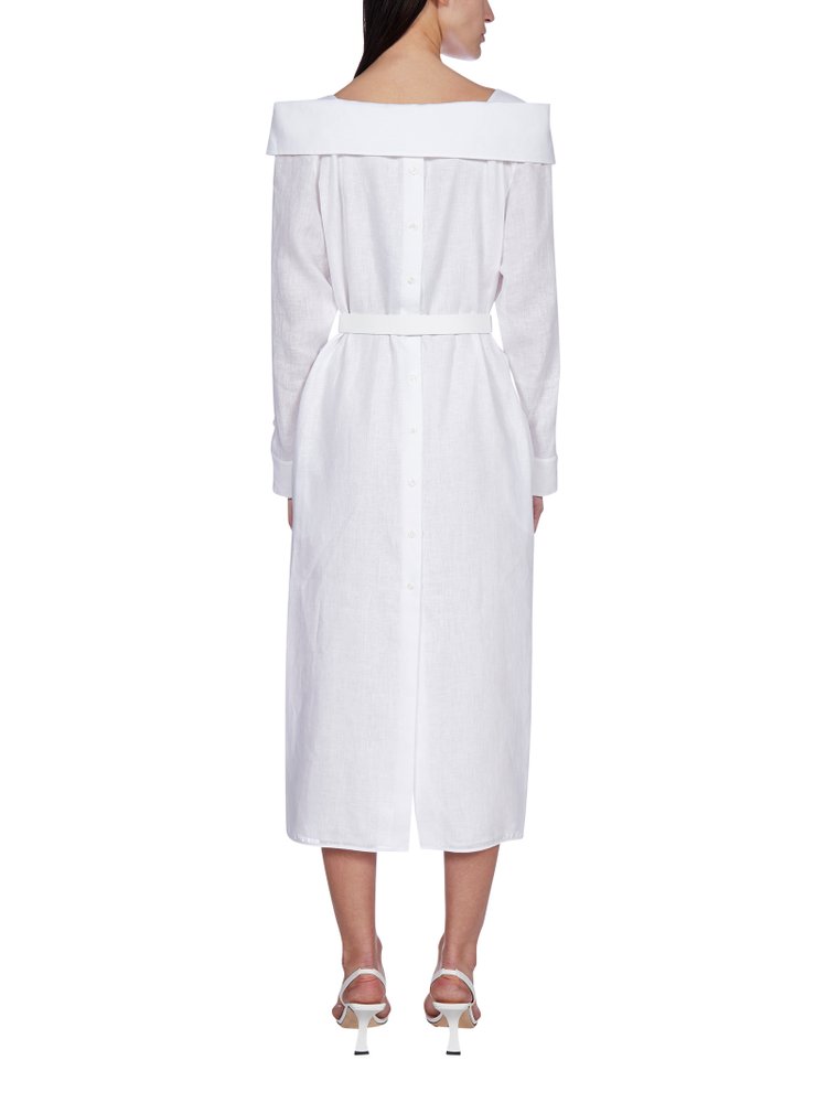 Fendi V-Neck Midi Shirt Dress