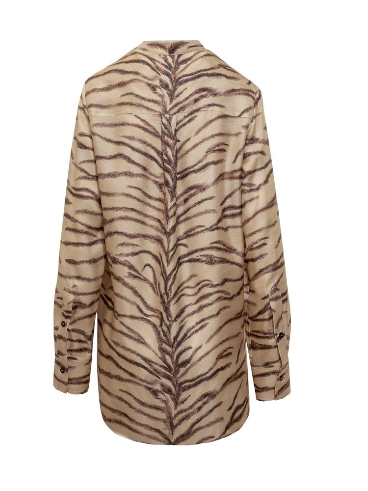 Stella McCartney Tiger-Printed Button-Up Shirt