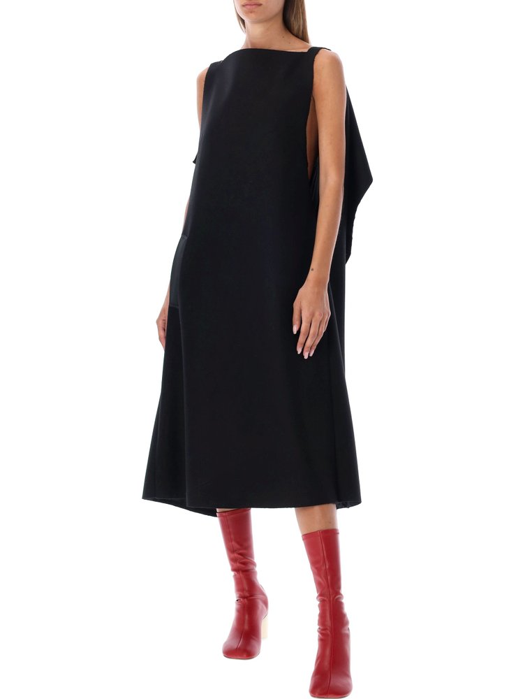 Maison Margiela Four-Stitch Sleeveless Midi Dress