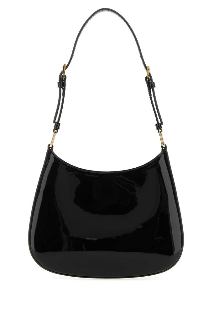 Prada Cleo Logo Plaque Shoulder Bag