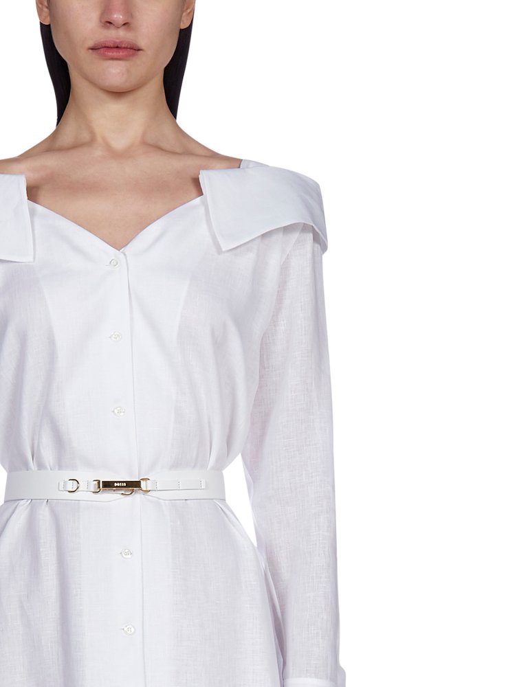 Fendi V-Neck Midi Shirt Dress