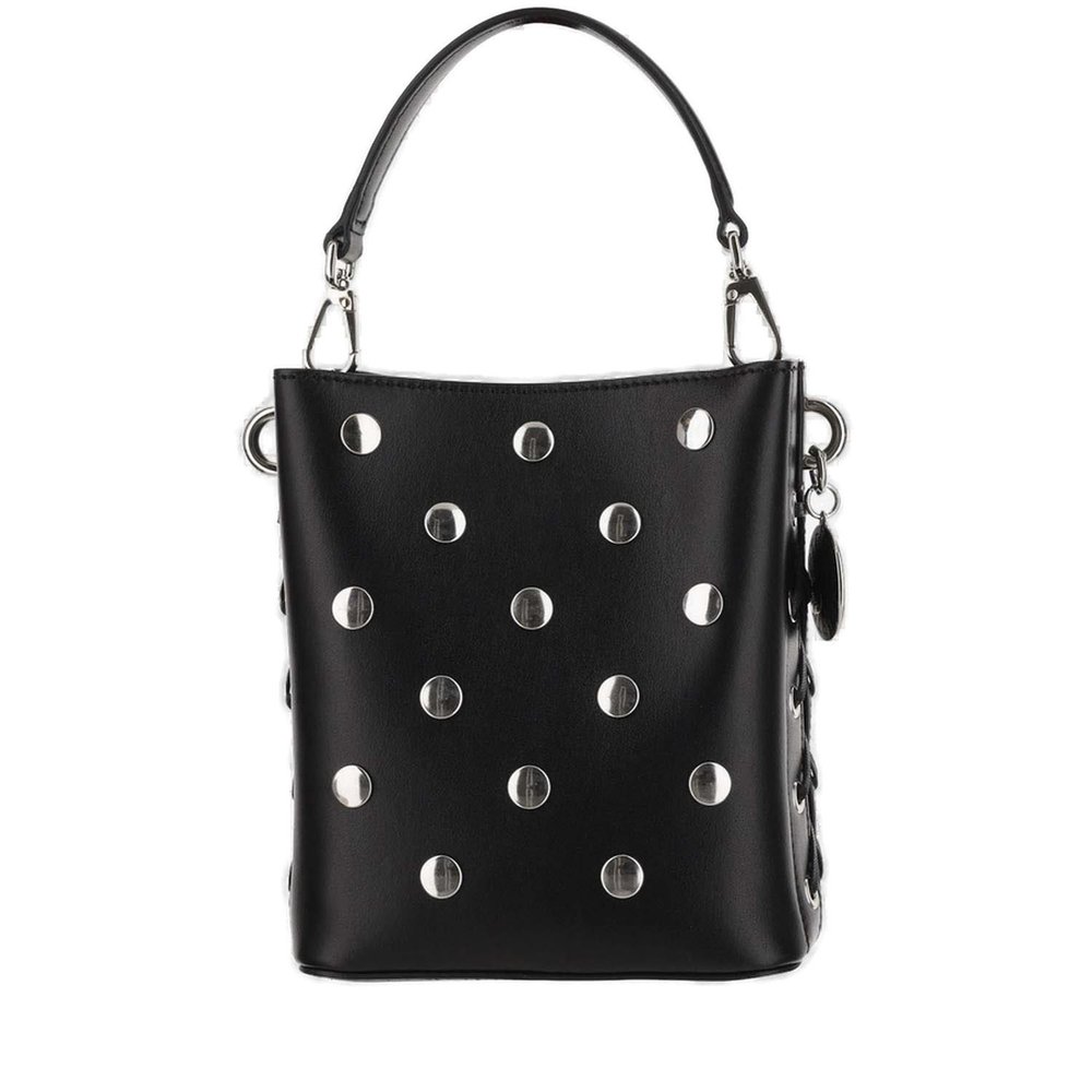 Stella McCartney Frayme Studded Small Bucket Bag