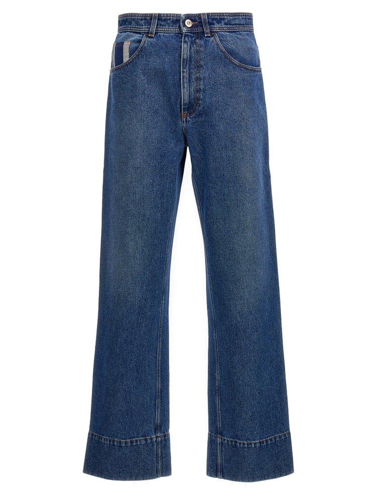 Wales Bonner Miles Logo Patch Wide Leg Jeans