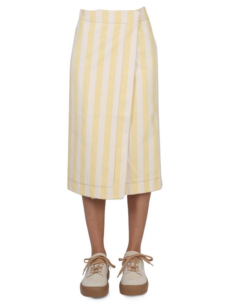 Sunnei Striped Midi Skirt