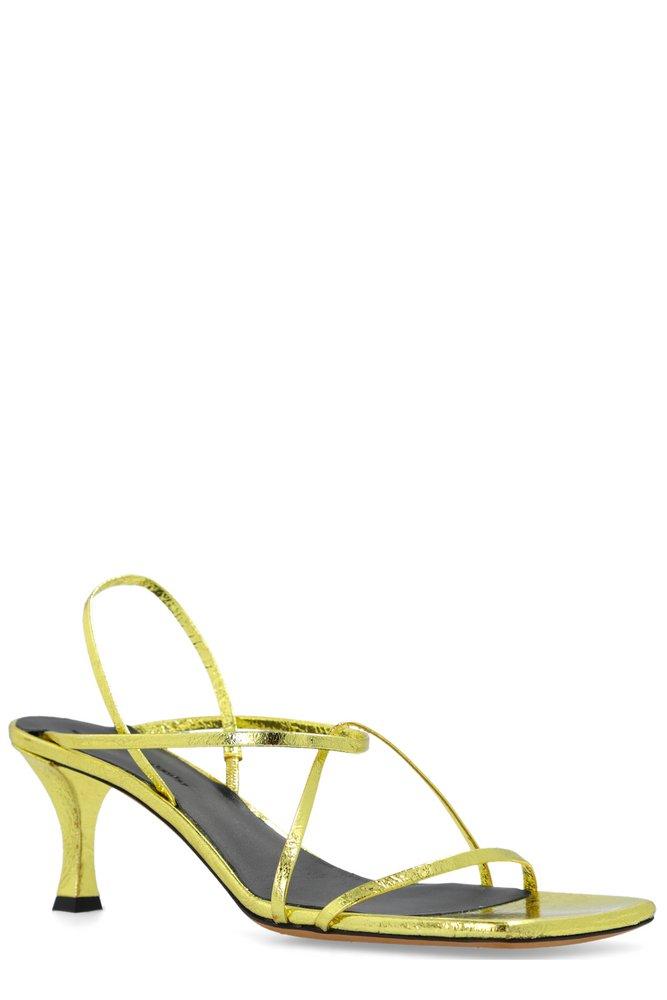 Proenza Schouler Square-Toe Strappy Heeled Sandals