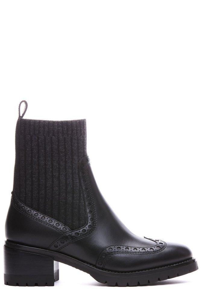 Santoni Sock-Style Slip-On Ankle Boots