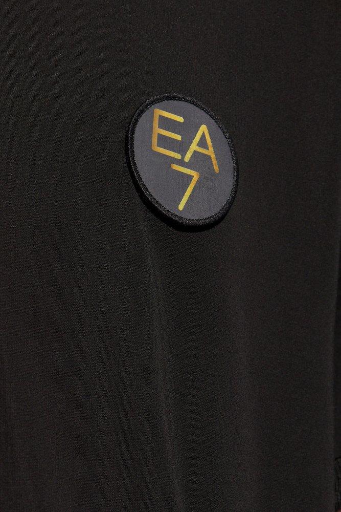 Ea7 Emporio Armani Logo-Appliqué Crewneck T-Shirt