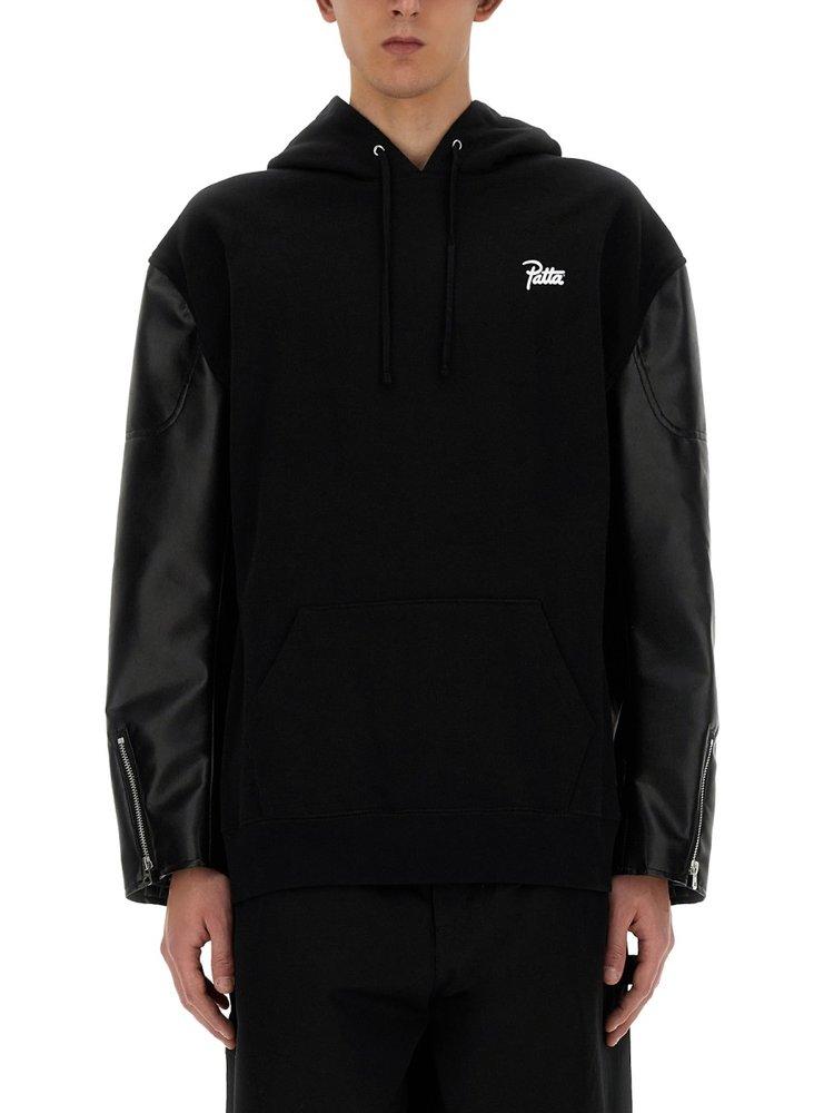 Junya Watanabe X Patta Logo Printed Drawstring Hoodie