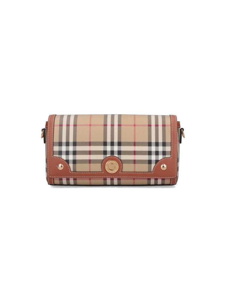 Burberry Checked Foldover-Top Shoulder Bag