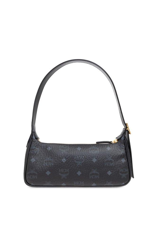 MCM Aren Logo Printed Shoulder Bag