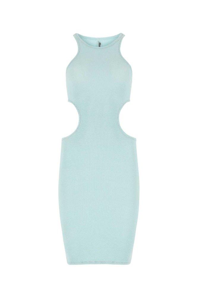 Reina Olga Halter Neck-Out Ribbed Dress