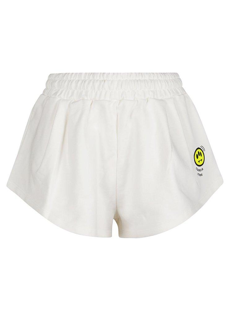 Barrow Logo-Printed Elasticated Waistband Mini Shorts