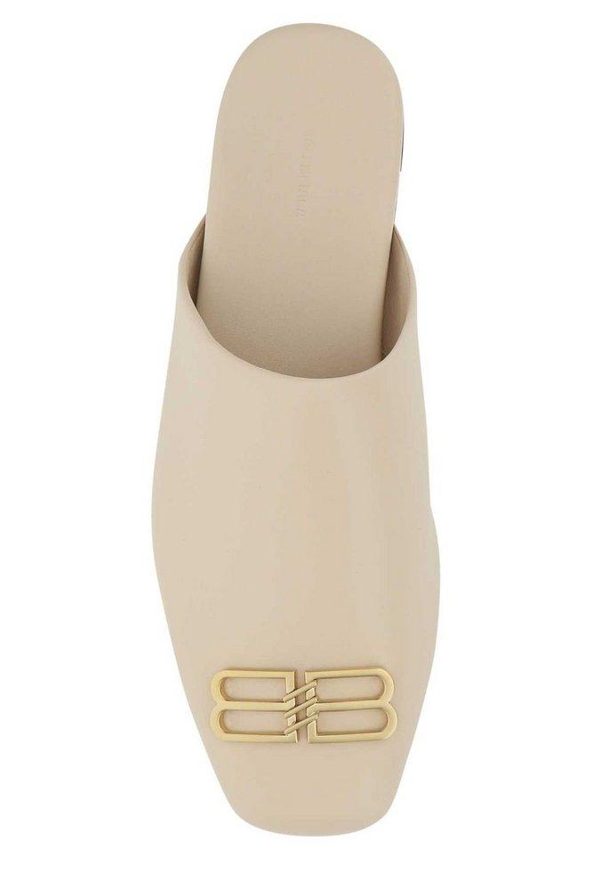 Balenciaga Logo Plaque Slip-On Flats