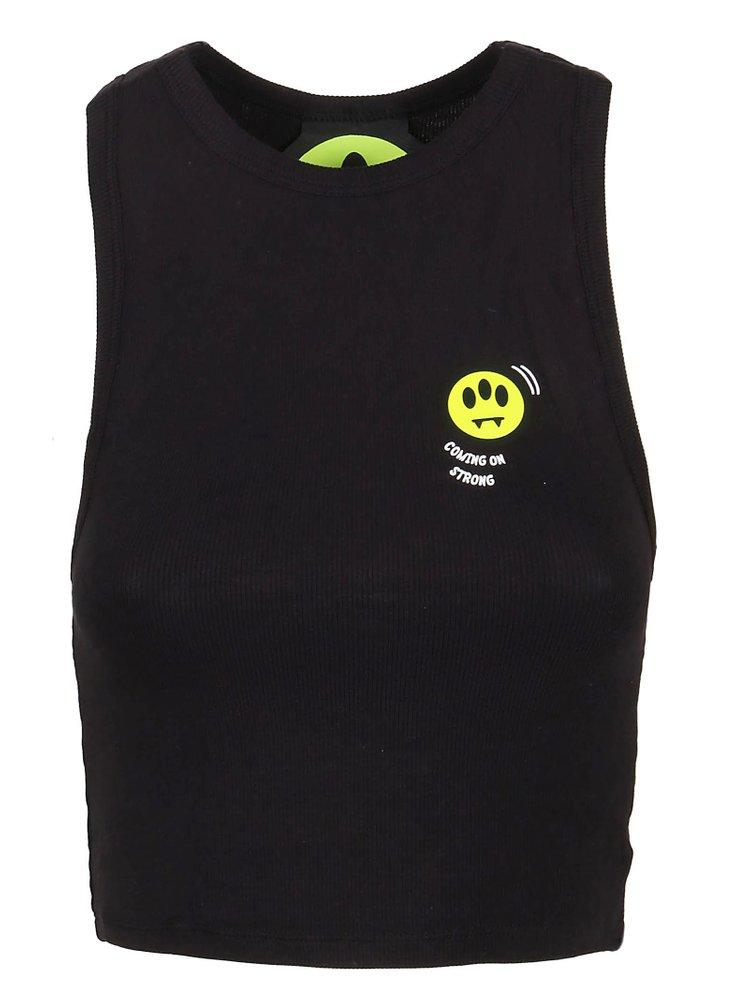 Barrow Logo-Printed Ribbed Sleeveless Top