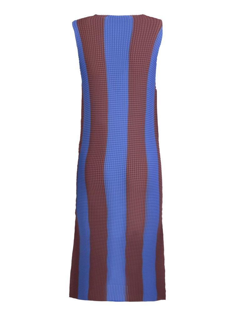 Sunnei Striped Sleeveless Midi Dress