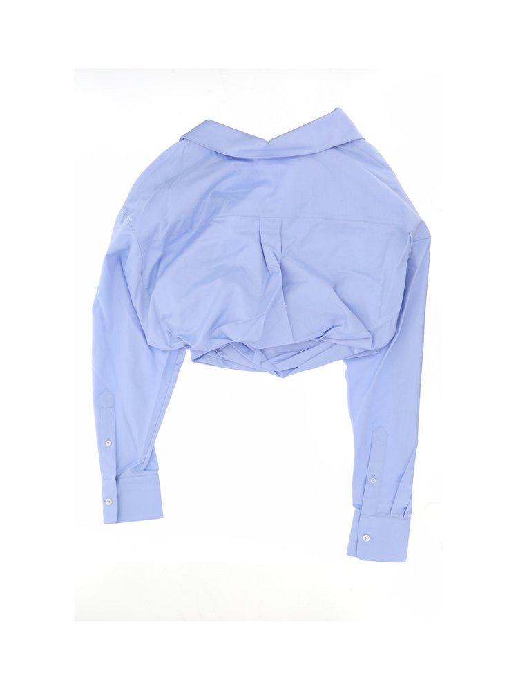 Alexander Wang Cropped Wrapped Front Shirt