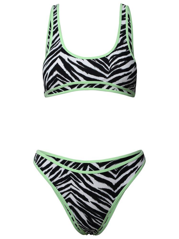 Reina Olga Zebra Print Two-Piece Bikini Set