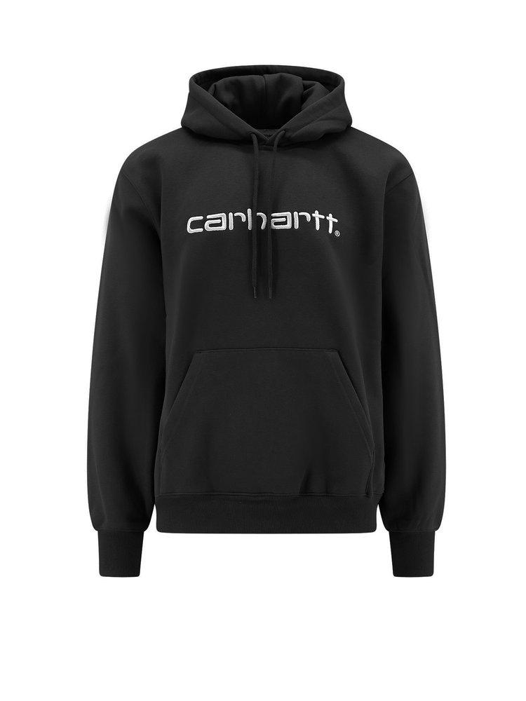 Carhartt WIP Logo Embroidered Drawstring Hoodie