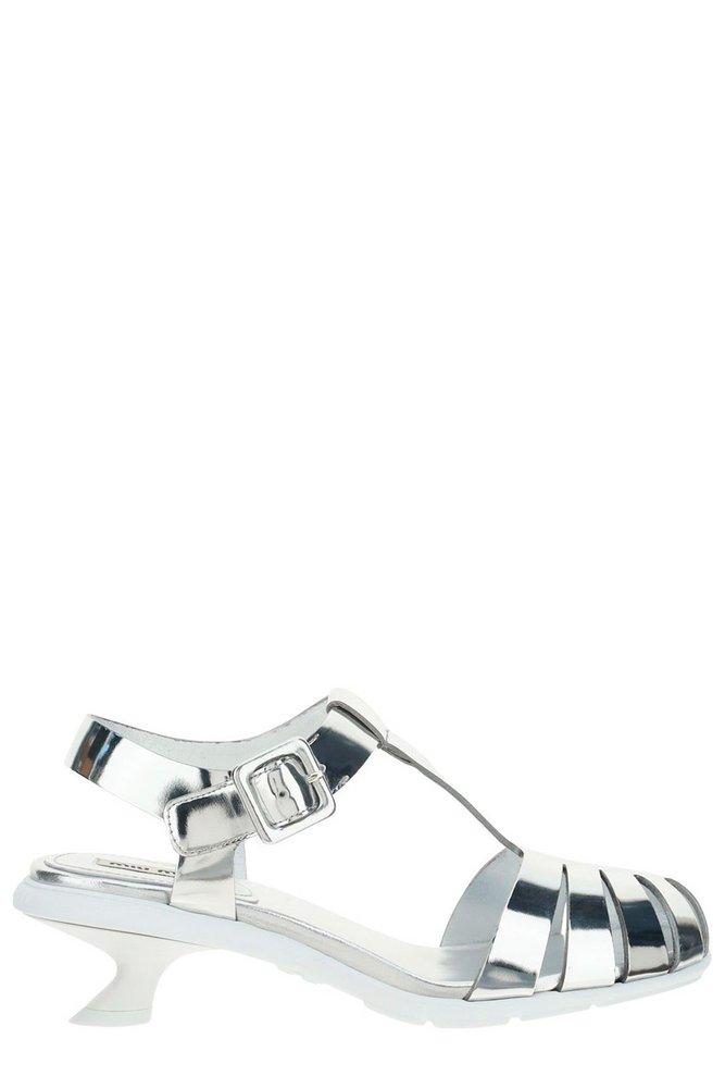 Miu Miu Buckled Caged Design Sandals