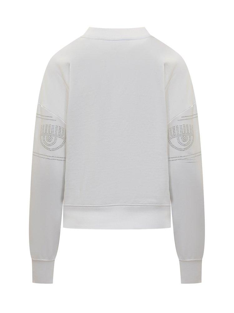 Chiara Ferragni Eye-Star Embellished Crewneck Sweatshirt