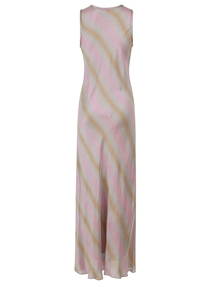 Aspesi Sleeveless Striped Maxi Dress