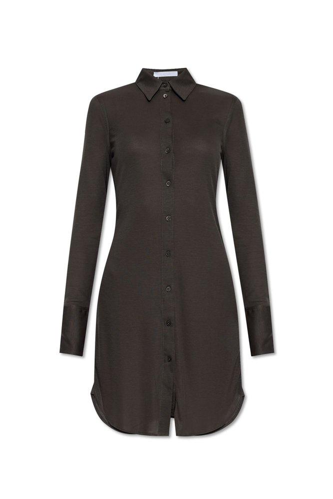 Helmut Lang Ribbed Buttoned Shirt Dress