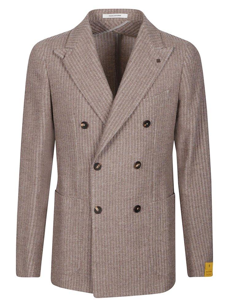 Tagliatore Striped Double-Breasted Blazer