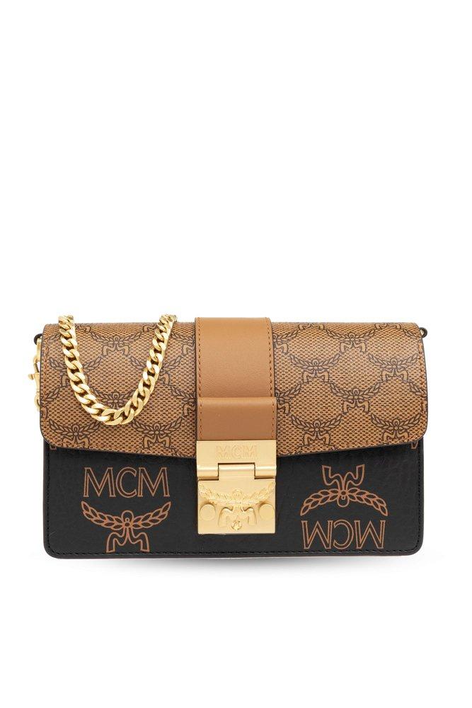 MCM Fold-Over Chained Shoulder Bag