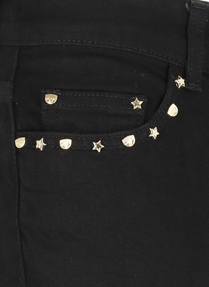 Chiara Ferragni Stud-Embellished Straight-Leg Jeans