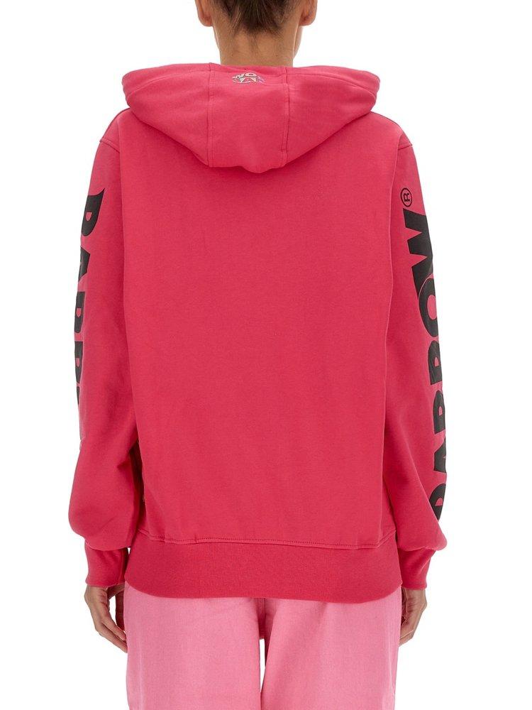 Barrow Logo Print Drawstring Hoodie