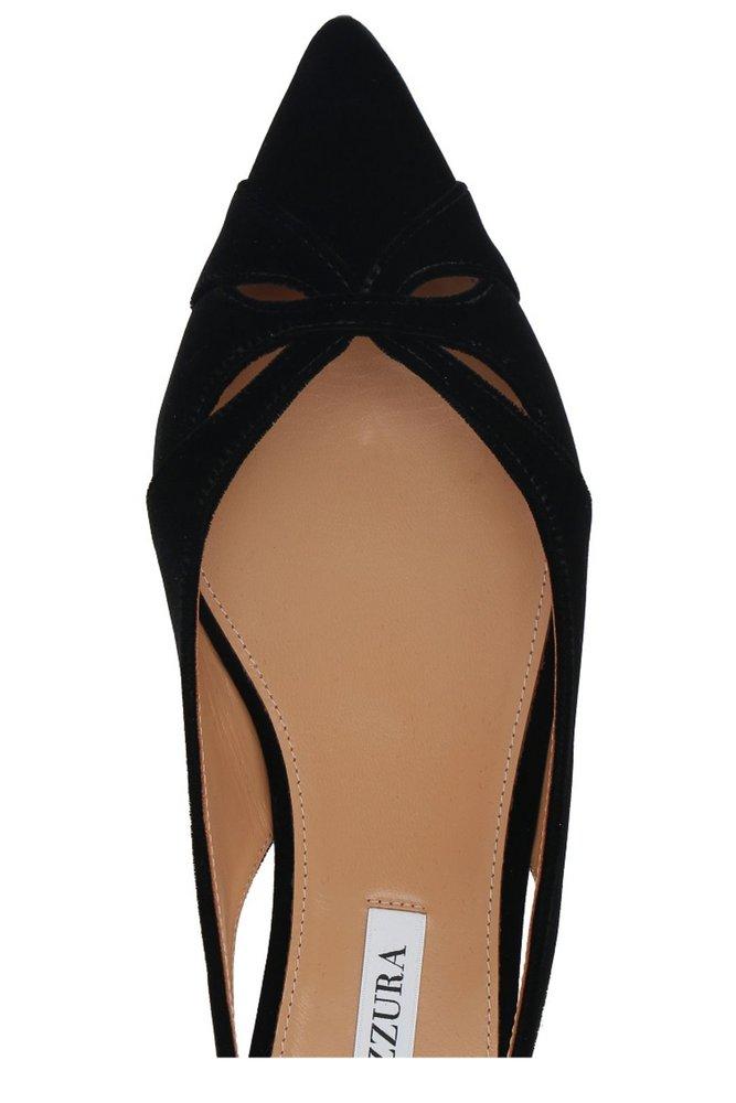 Aquazzura Cut Out Detailed Flat Shoes