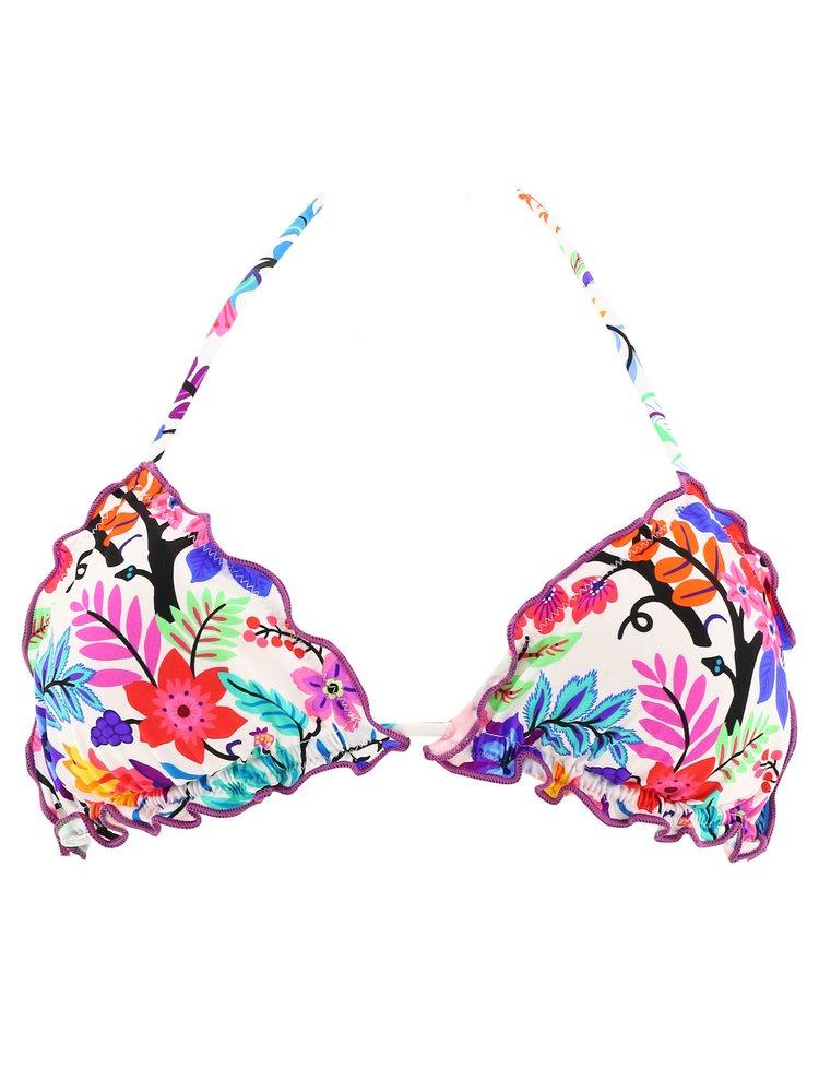 Mc2 Saint Barth Floral Printed Halterneck Bikini Top