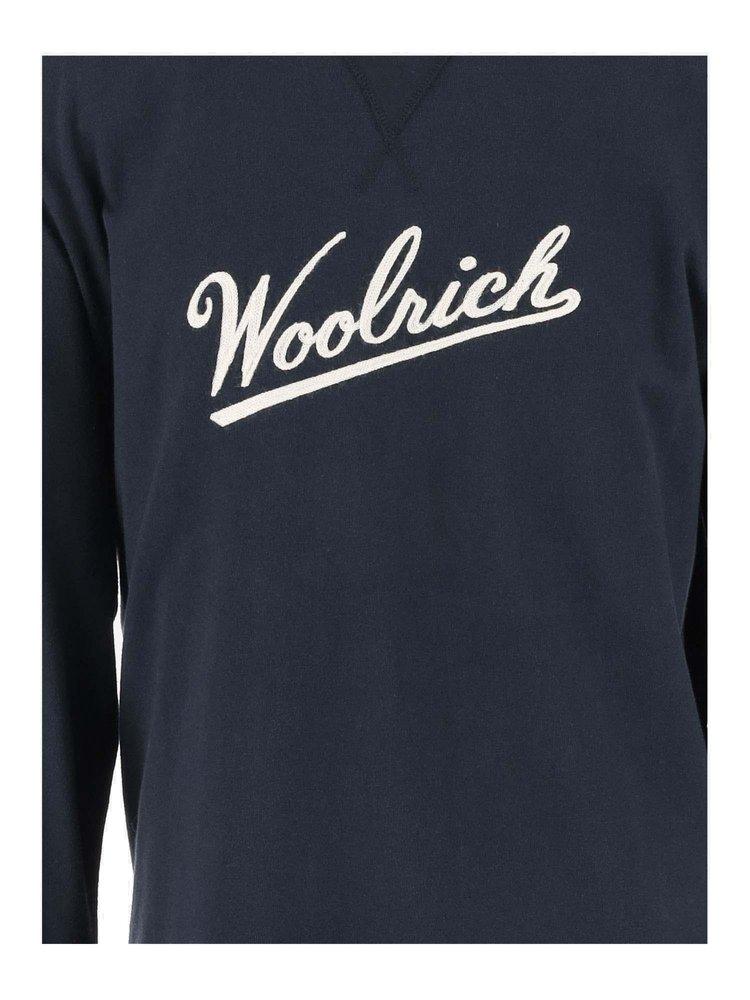 Woolrich Logo Embroidered Long-Sleeved T-Shirt