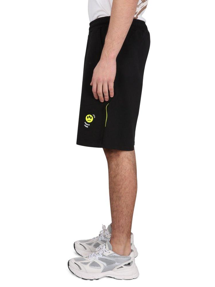 Barrow Logo Printed Straight Hem Shorts