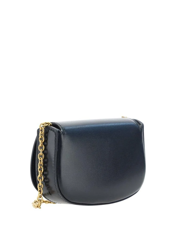 Saint Laurent Logo Plaque Foldover Top Mini Clutch Bag