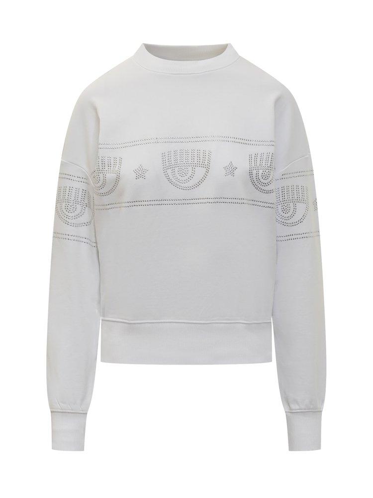 Chiara Ferragni Eye-Star Embellished Crewneck Sweatshirt