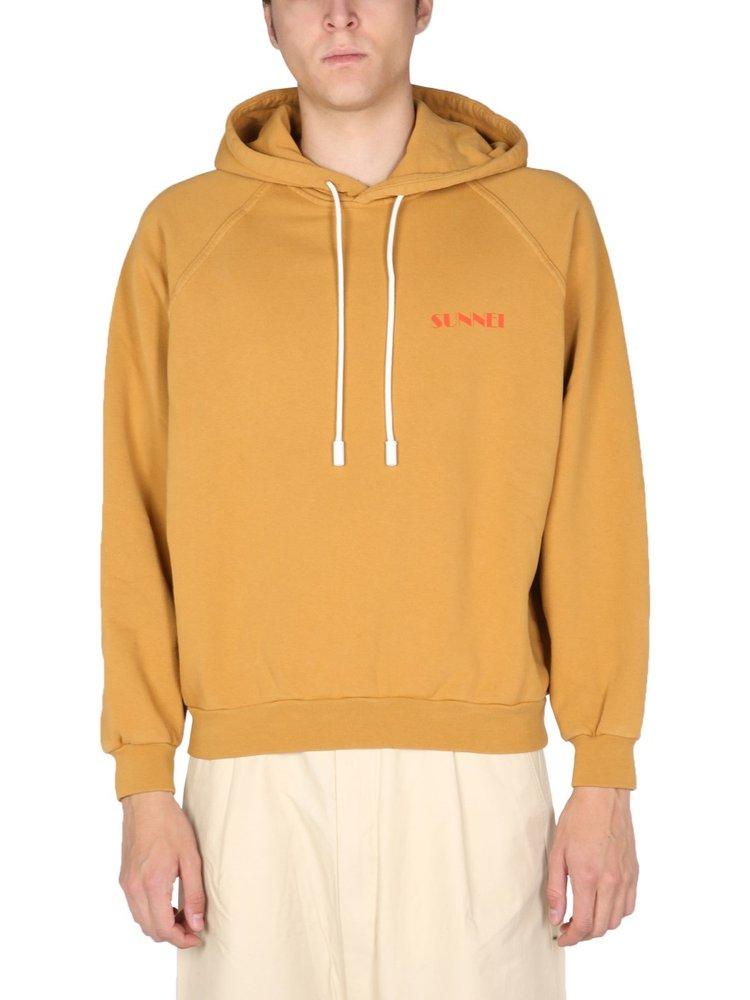 Sunnei Logo Print Drawstring Hoodie