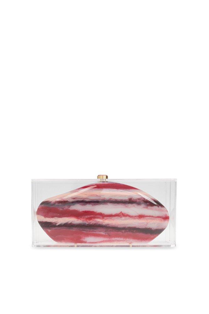 Cult Gaia Annika Logo Engraved Clutch Bag