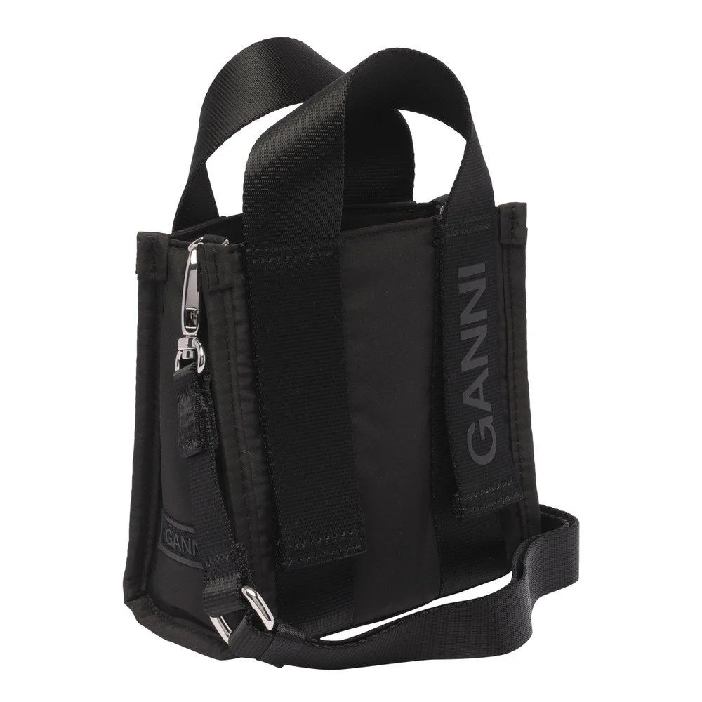 Ganni Logo Embossed Mini Tote Bag