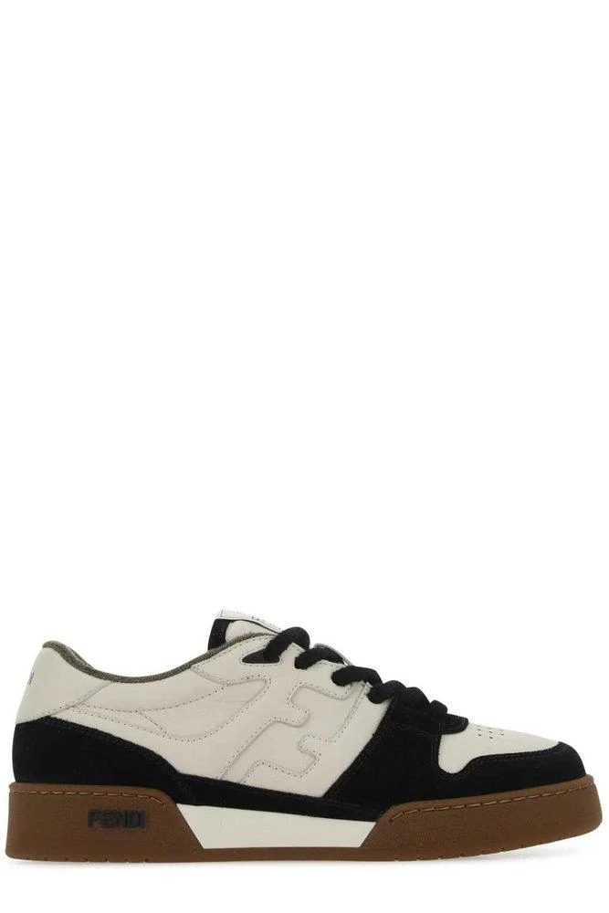 'Fendi Match' Black and White  Sneakers in Leather Woman