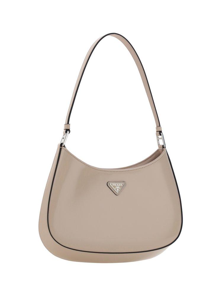 Prada Cleo Logo Plaque Shoulder Bag