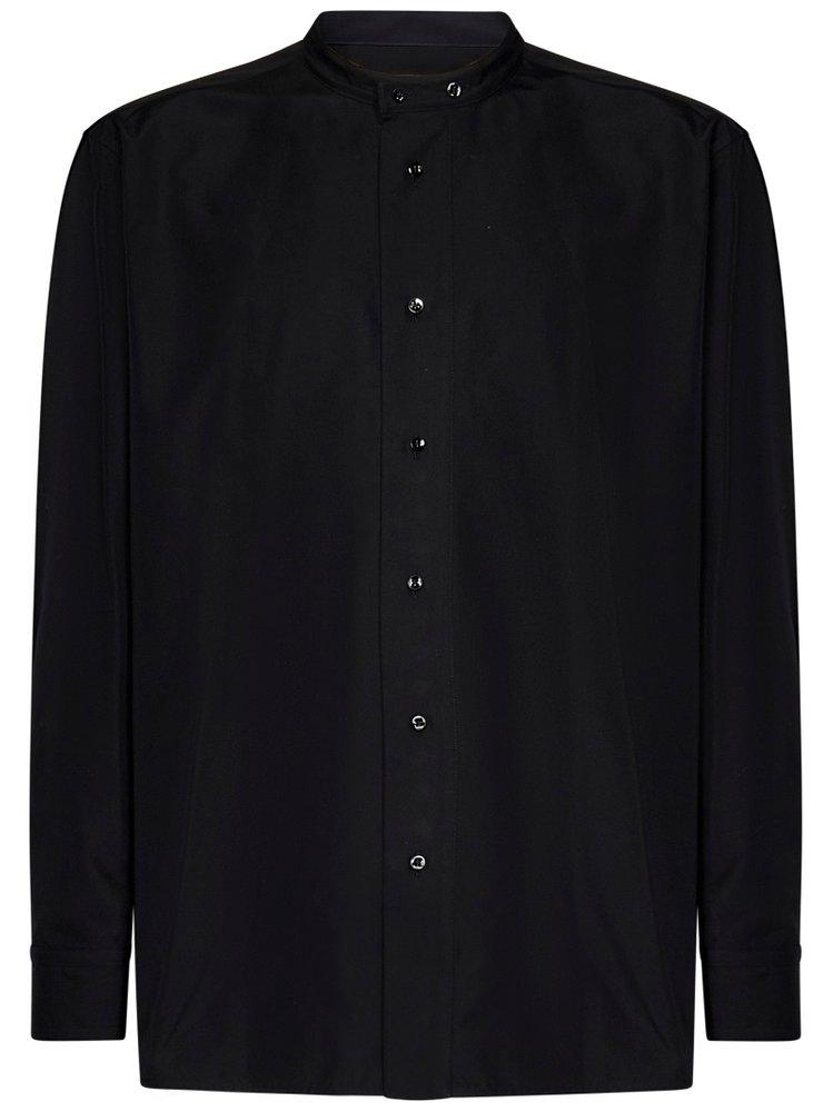 Jil Sander Band-Collar Long Sleeved Shirt