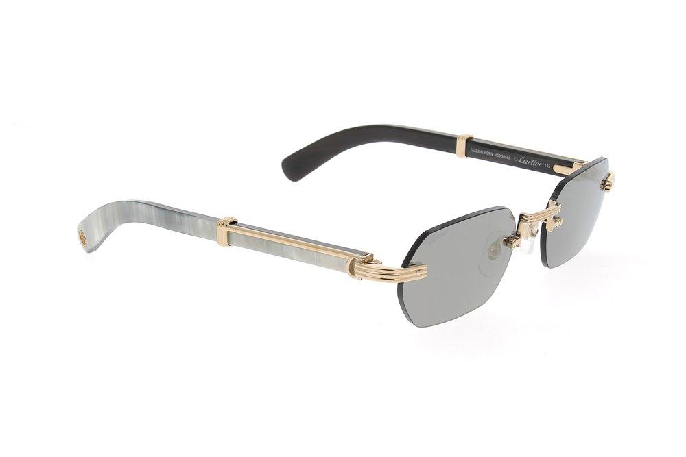 Cartier Rectangular Rimless Sunglasses