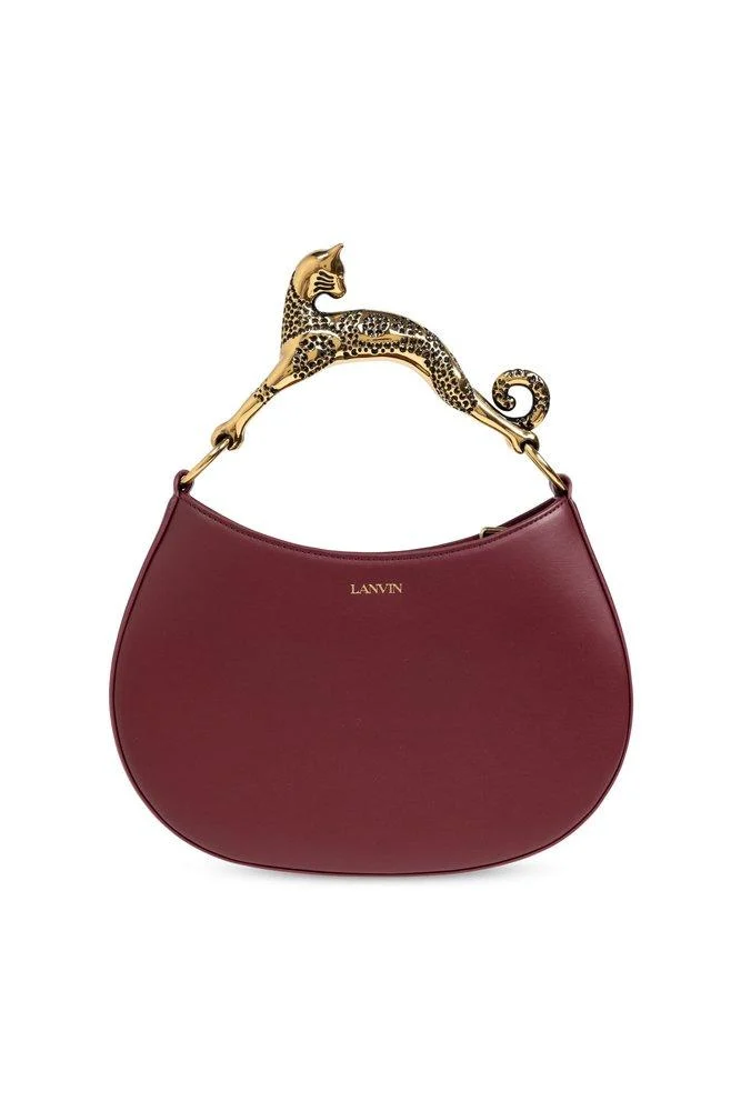 Lanvin Embellished Handle Zipped Tote Bag