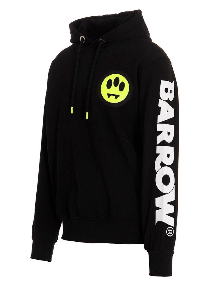 Barrow Logo Printed Long-Sleeved Drawstring Hoodie