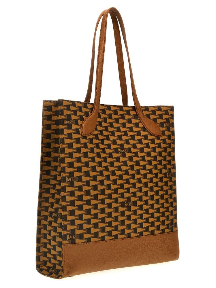 Bally Pennant Logo Printed Tote Bag